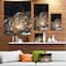 Designart - Fractal Flower with Golden Rays - Floral Art Canvas Print